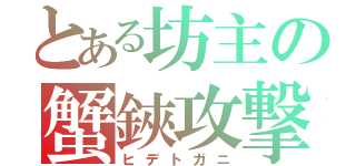 とある坊主の蟹鋏攻撃（ヒデトガニ）