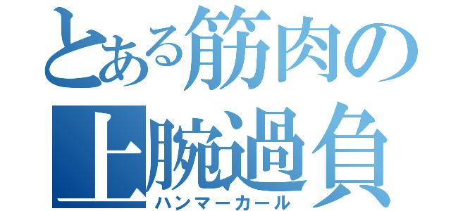 とある筋肉の上腕過負荷（ハンマーカール）