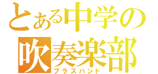 とある中学の吹奏楽部（ブラスバンド）