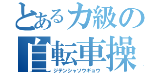 とあるカ級の自転車操業（ジテンシャソウギョウ）