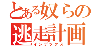 とある奴らの逃走計画（インデックス）