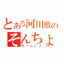 とある河川敷のそんちょう（ホームレス）