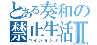 とある奏和の禁止生活Ⅱ（ペイションズ）