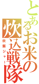 とあるお米の炊込戦隊（炊飯ジャー）