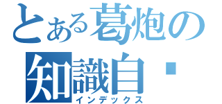 とある葛炮の知識自嚎（インデックス）