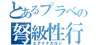 とあるプラベの弩級性行（エグイナカヨシ）