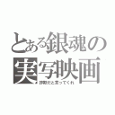 とある銀魂の実写映画（詐欺だと言ってくれ）