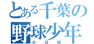 とある千葉の野球少年（小日向）