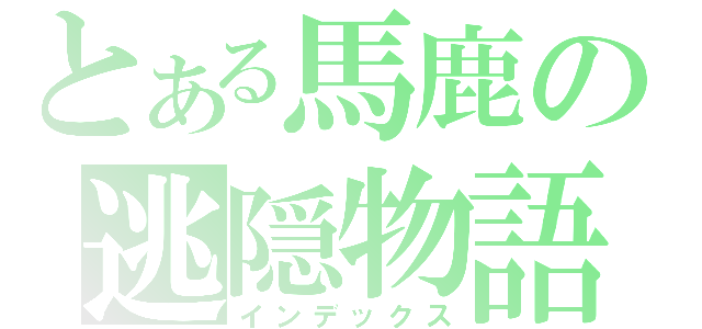 とある馬鹿の逃隠物語（インデックス）