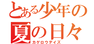 とある少年の夏の日々（カゲロウデイズ）