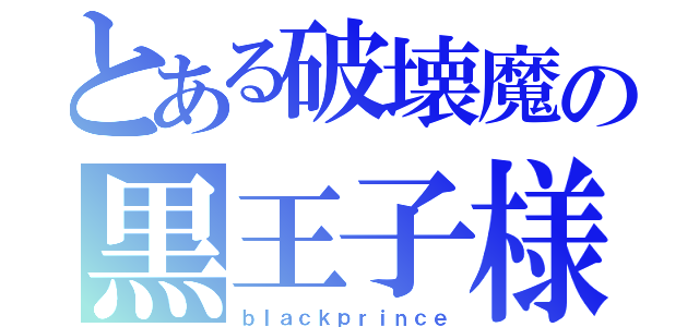 とある破壊魔の黒王子様（ｂｌａｃｋｐｒｉｎｃｅ）