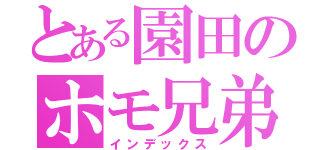 とある園田のホモ兄弟（インデックス）