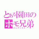 とある園田のホモ兄弟（インデックス）