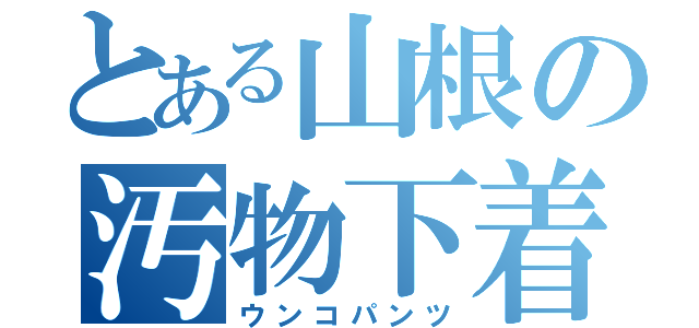 とある山根の汚物下着（ウンコパンツ）