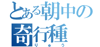 とある朝中の奇行種（りゅう）