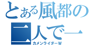 とある風都の二人で一人（カメンライダーＷ）