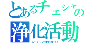 とあるチェシャ猫の浄化活動（（ノ・∀・）ノ＝●ウソコー！！）