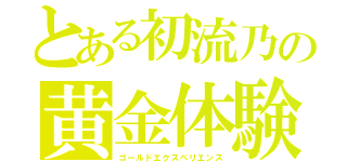 とある初流乃の黄金体験（ゴールドエクスペリエンス）