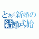 とある新婚の結婚式始（ウエディング）