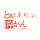 とあるえりごの膣がん（がんは再発）