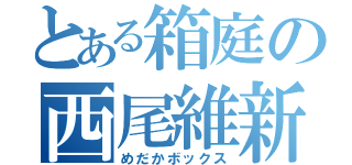 とある箱庭の西尾維新（めだかボックス）