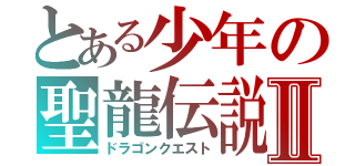 とある少年の聖龍伝説Ⅱ（ドラゴンクエスト）