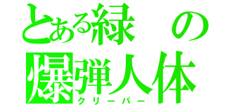 とある緑の爆弾人体（クリーパー）