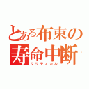 とある布束の寿命中断（クリティカル）