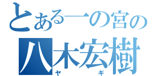 とある一の宮の八木宏樹（ヤギ）