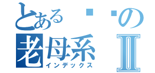 とある叼你の老母系Ⅱ（インデックス）