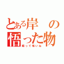 とある岸の悟った物（暇って怖いね）