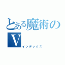 とある魔術のⅤ（インデックス）