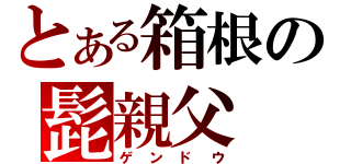 とある箱根の髭親父（ゲンドウ）