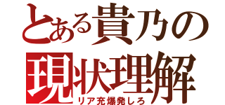 とある貴乃の現状理解（リア充爆発しろ）