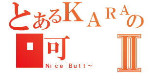 とあるＫＡＲＡの妮可Ⅱ（Ｎｉｃｅ Ｂｕｔｔ～）