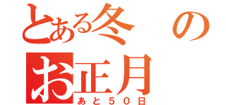 とある冬のお正月（あと５０日）