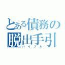 とある債務の脱出手引（バイブル）