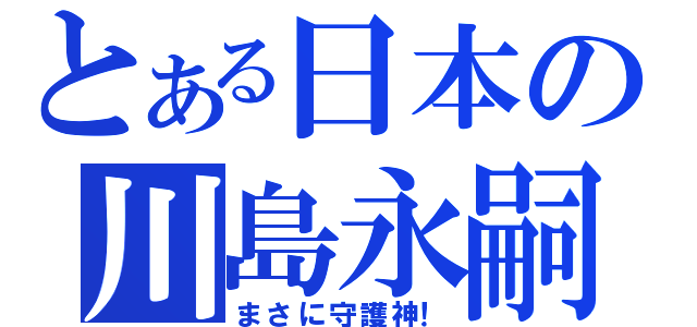 とある日本の川島永嗣（まさに守護神！）