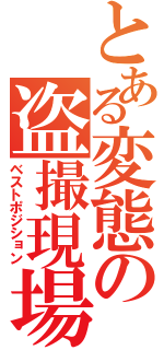 とある変態の盗撮現場（ベストポジション）