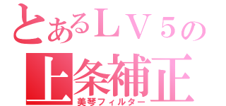 とあるＬＶ５の上条補正（美琴フィルター）