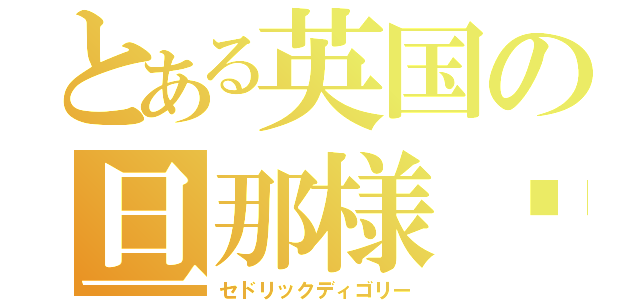 とある英国の旦那様♡（セドリックディゴリー）