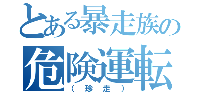 とある暴走族の危険運転（（珍走））