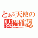 とある天使の装備確認（そんな装備で大丈夫か？）