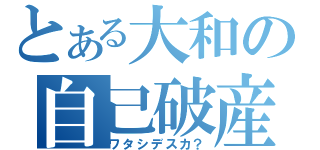 とある大和の自己破産（ワタシデスカ？）