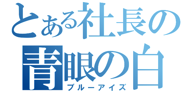 とある社長の青眼の白竜（ブルーアイズ）