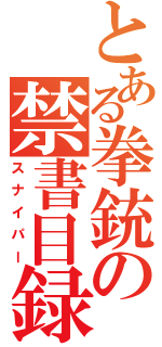 とある拳銃の禁書目録（スナイパー）