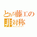 とある藤工の非対称（アシンメトリー）