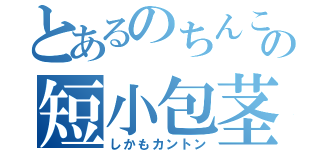 とあるのちんこの短小包茎（しかもカントン）