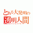 とある大発明の透明人間（インビジブル）