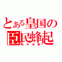 とある皇国の臣民蜂起（反中活動）